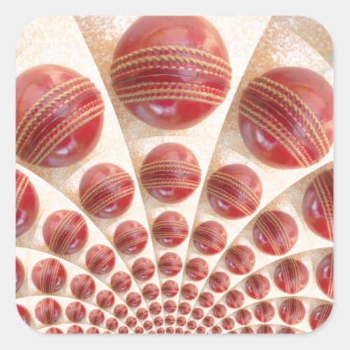 Graphic Vintage Cricket Game of Championsjpg Square Sticker