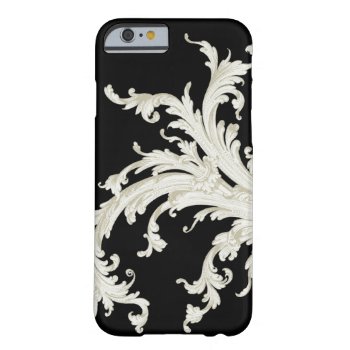 Graphic Vintage Flourish Black And White Barely There Iphone 6 Case by JoyMerrymanStore at Zazzle