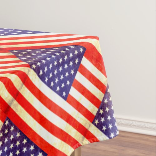 Graphic Vintage US American flag tablecloth