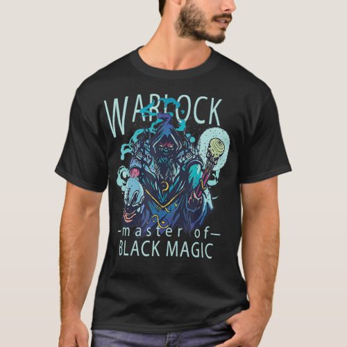 Graphic Warlock Sorcerer Black Magic Spellcaster T T_Shirt