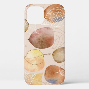 Graphic Watercolor Leaf Autumn Design iPhone 12 Case
