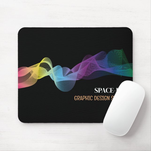 Graphic Wave Design, Graphic Designer Mouse Pad (With Mouse)