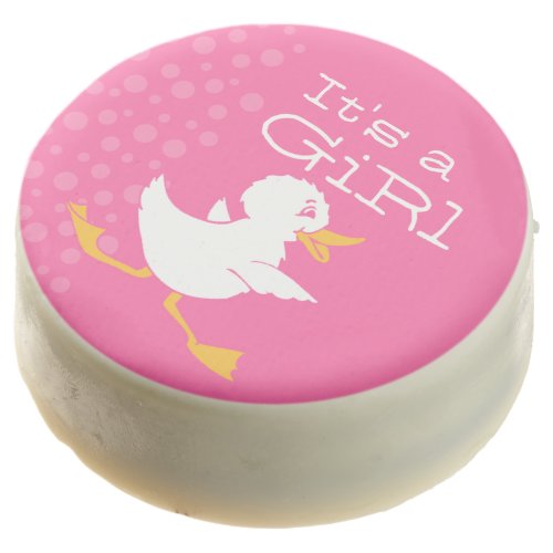 Graphic white duck its a girl baby shower oreos