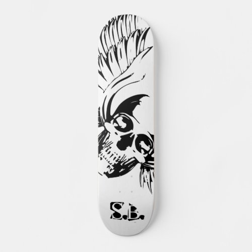Graphic Winged Skull Skateboard Skateboard