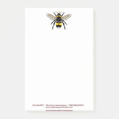 Graphic yellow  black BEE  _Wildlife _ Insect _ Post_it Notes