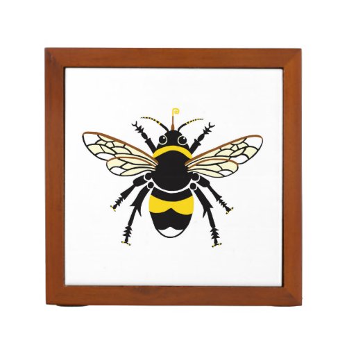 Graphic yellow  black Bumble BEE _Nature _  Desk Organizer