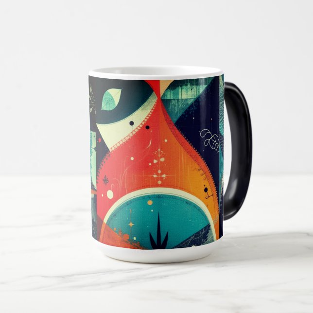 Graphical Abstraction Morphing Mug (Front Right)