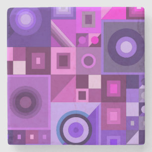 Graphical colorful love mom dad daughter son boss stone coaster