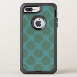 Graphical Diagonal Polka Dots any Color on Teal