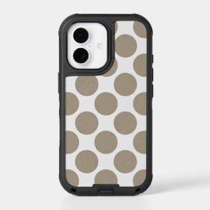 Graphical Diagonal Polka Dots any Color on White iPhone 17 Case
