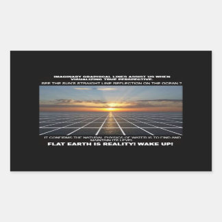 Graphical lines help us to visualize Flat Earth Rectangular Sticker