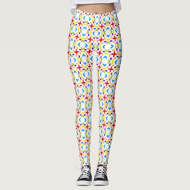 Graphical Rainbow Leggings (Front)