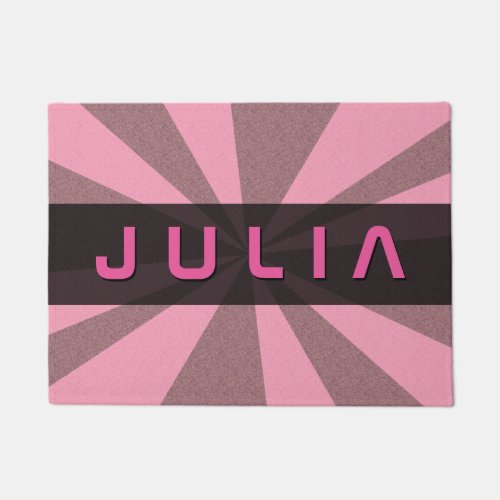Graphical Rays Customizable any Color any Name Doormat