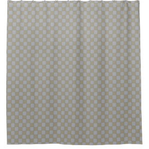 Graphical Woven Checkered Low Key Shower Curtain