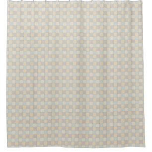 Graphical Woven Checkered Soft Tones Shower Curtain