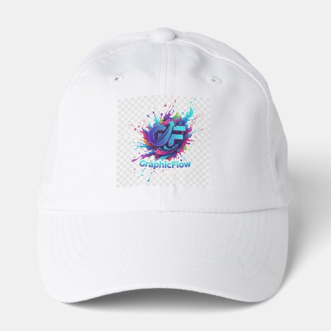 GraphicFlow Cap | Minimalist Tech Logo (Front)