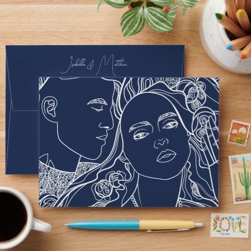 Graphics Couple Wedding Envelopes