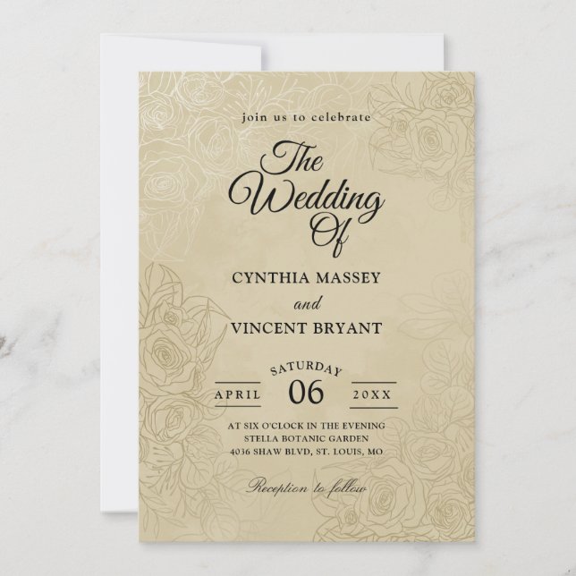 graphics of western wedding invitations (Front)