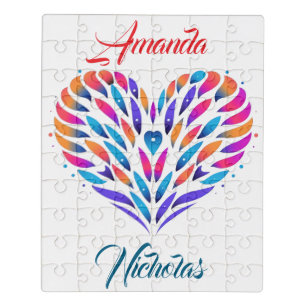 Graphics pattern heart logo. (PERSONALIZE) Jigsaw Puzzle