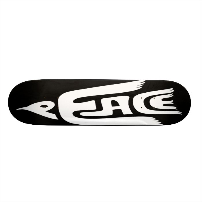 Graphics peace dove skateboard deck