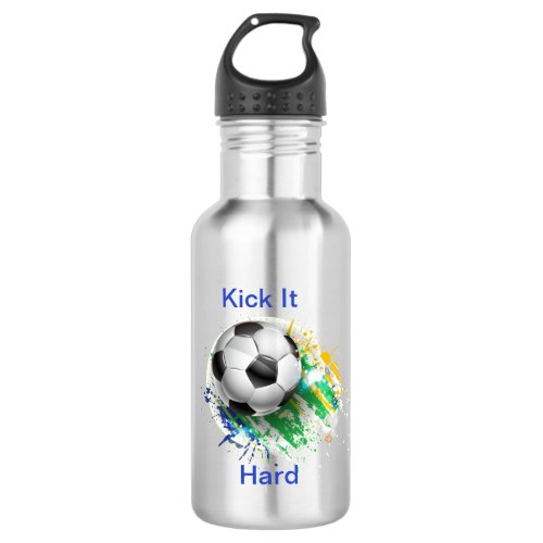 Graphics soccer Ball Water Bottle
