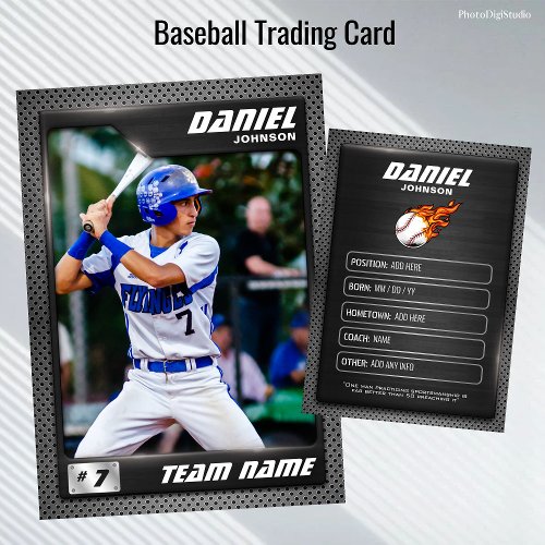 Graphite Baseball Trading Card Baseball Player Calling Card