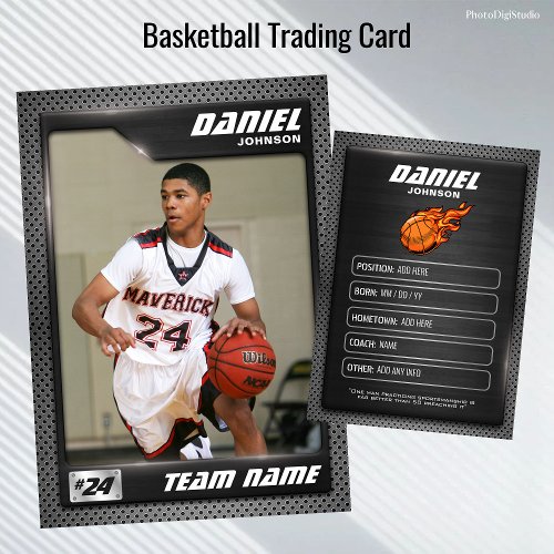 Graphite Basketball Trading Card B_Baller Gifts Calling Card