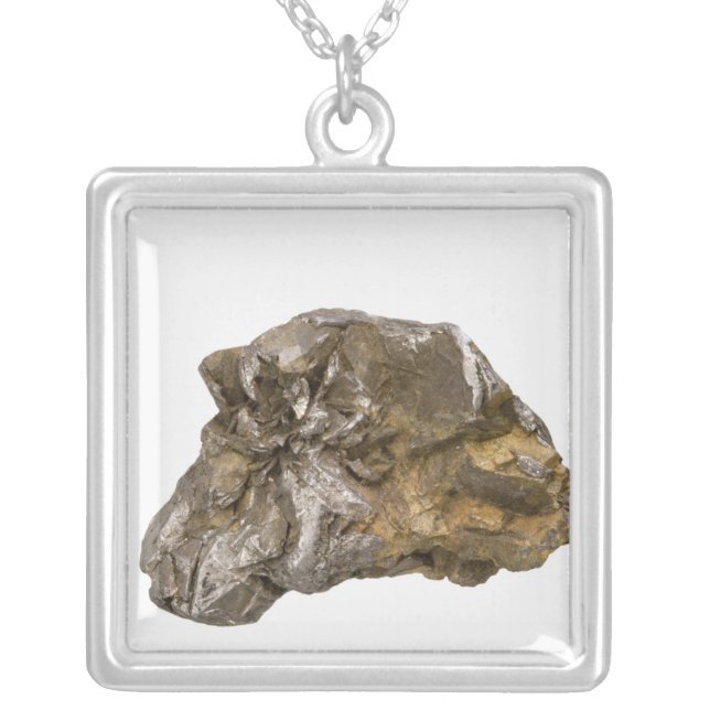 Graphite, Danville, Vermont, USA Silver Plated Necklace (Front)