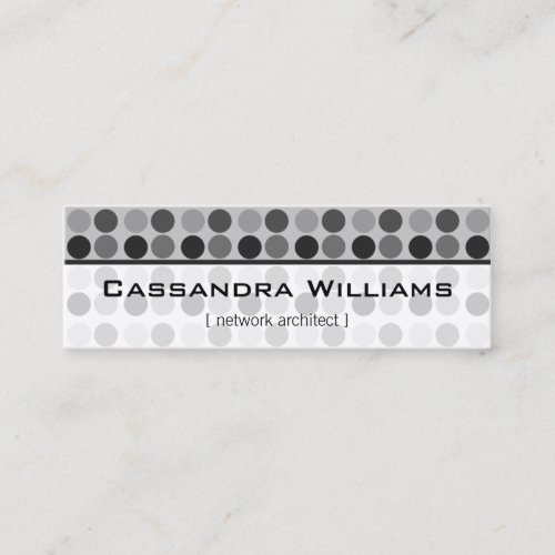 Graphite Dots Network Micro Mini Business Cards