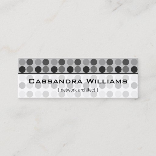 Customizable Graphite Dots Network Micro Mini Business Cards