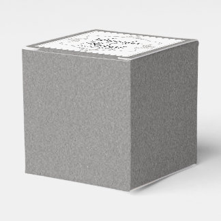 Graphite Grey and White Fil Posh Wedding Favor Box