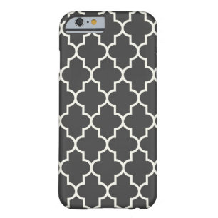 Graphite Grey Quatrefoil Barely There iPhone 6 Case