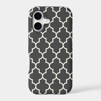 Graphite Grey Quatrefoil iPhone 17 Case
