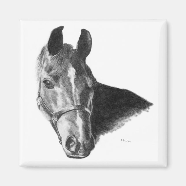 Graphite Horse Head Magnet (Front)