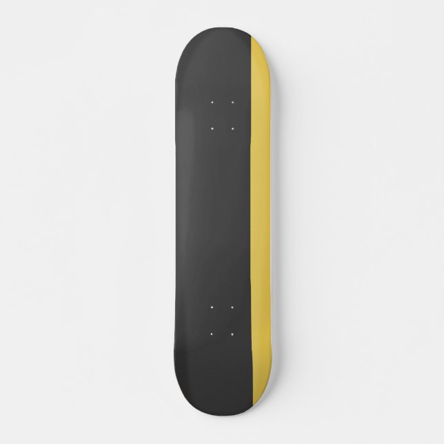 Graphite Yellow Longboard Skateboard Deck (Front)
