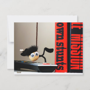 Grappical close up of "Mission Impossible" Fubby Postcard