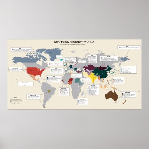 Grappling Around the World Poster