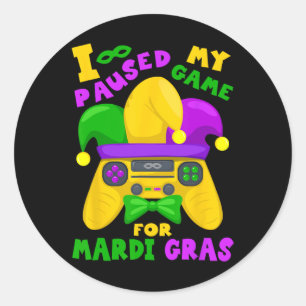 Gras Outfit For Men Kids &amp; Gamer Video Game Je Classic Round Sticker