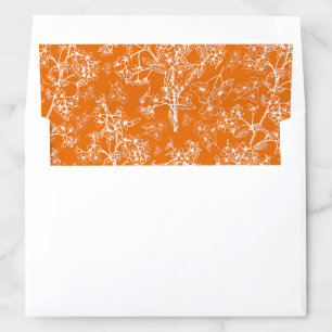 Grasmere Garden Vintage Floral Botanical Orange Envelope Liner