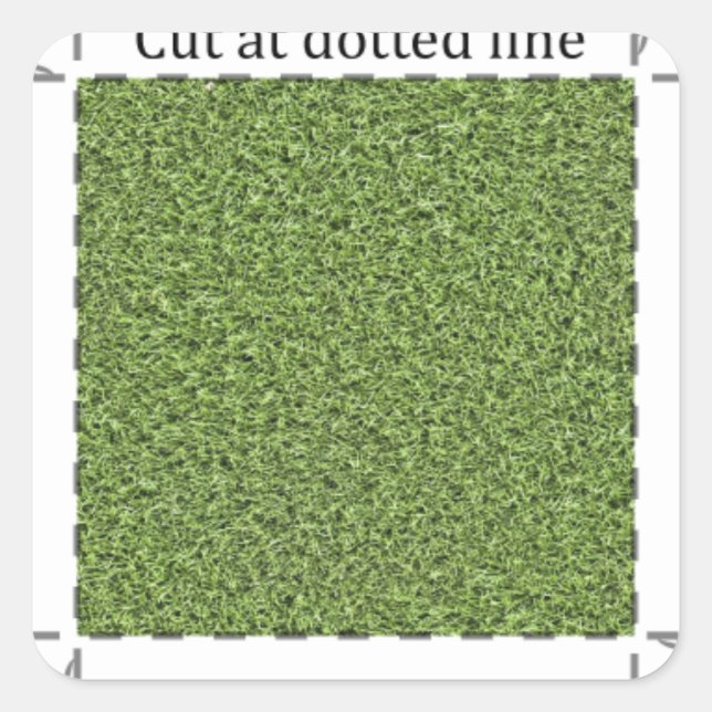 Grass 1-inch Decal Square Sticker (Front)