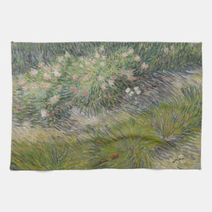 Grass and Butterflies by Vincent van Gogh Kitchen Towel