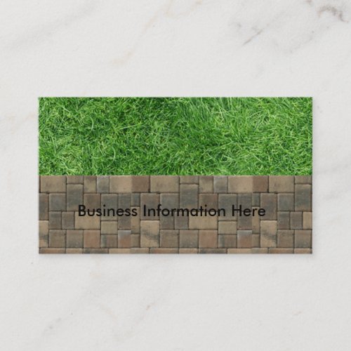 grass and pavers business card template