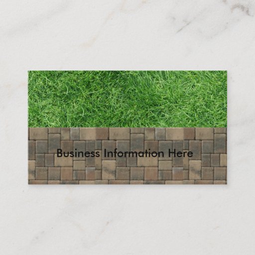 Customizable grass and pavers business card template
