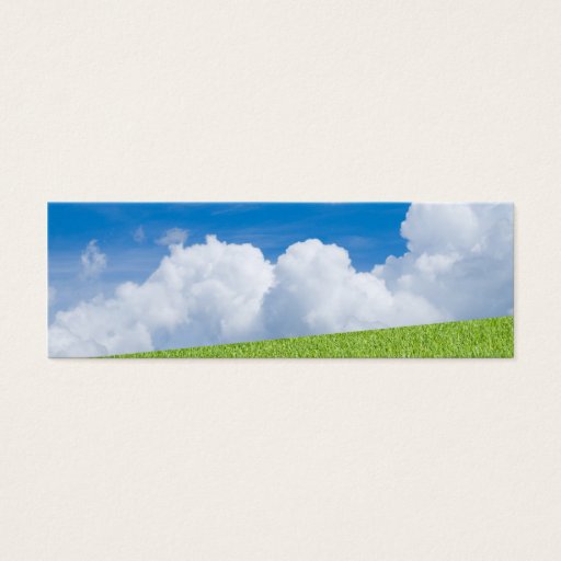 Customizable Grass and Sky Bookmark Business Card Templates