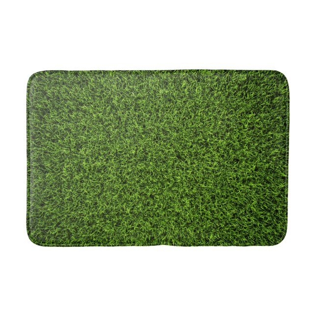 Grass Background Bathroom Mat (Front)