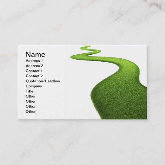 Grass Background. Fresh Green Lawn Business Card