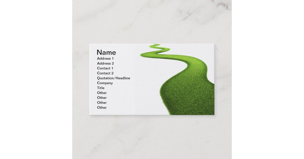 Grass Background. Fresh Green Lawn Business Card