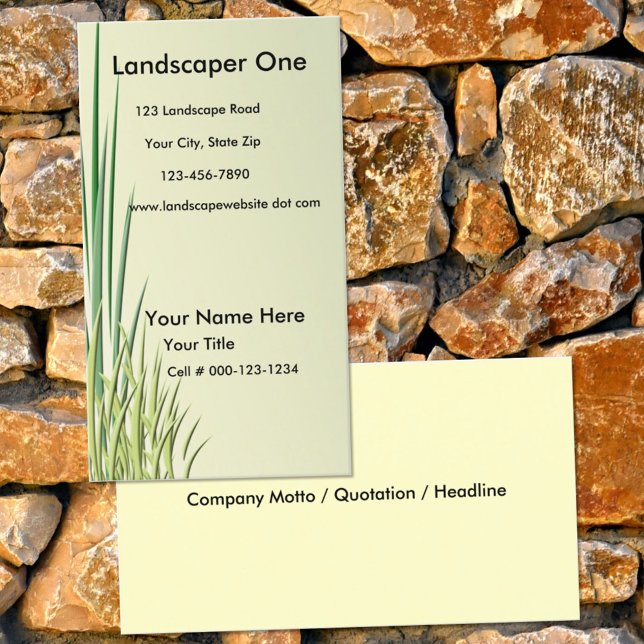 Grass Border Left Artwork Business Card (Creator Uploaded)