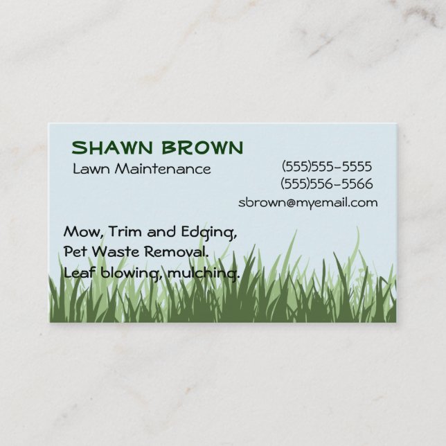 Grass Business Card (Front)