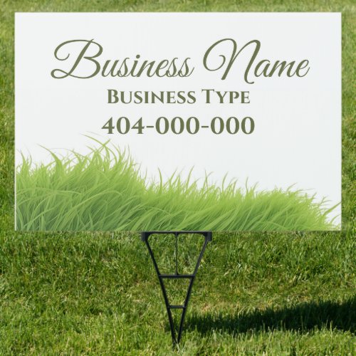 Grass Business Yard Sign